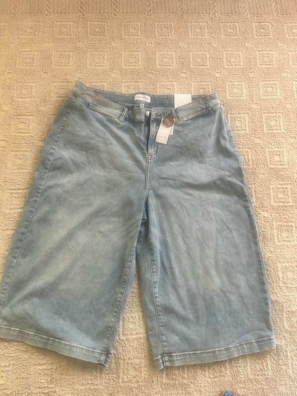 Lane Bryant 
High-Rise Light Blue Denim crop